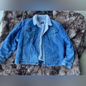 FLAWED! Wrangler Yellowstone Denim Jacket with Sherpa Lining